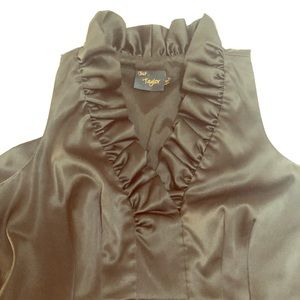 Just Taylor Little Black Dress, Ruffle Collar